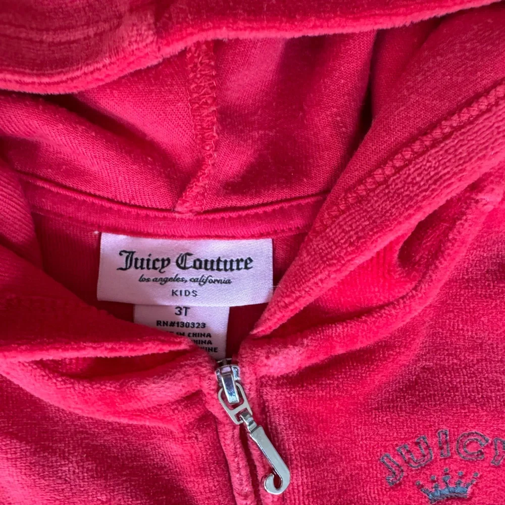 Juicy Couture Little Girls Red Sweatpants & Hoodie Set Size 3T - Picture 7 of 14
